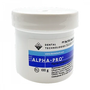 Альфа PRO полировочная паста (стартовая) 34мкм вкус МЯТА (100г) ДерталТехнолоджи США 